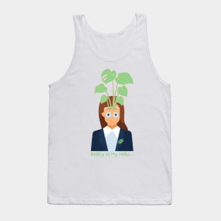 Really In My Head... Plant Head Business Woman Tank Top